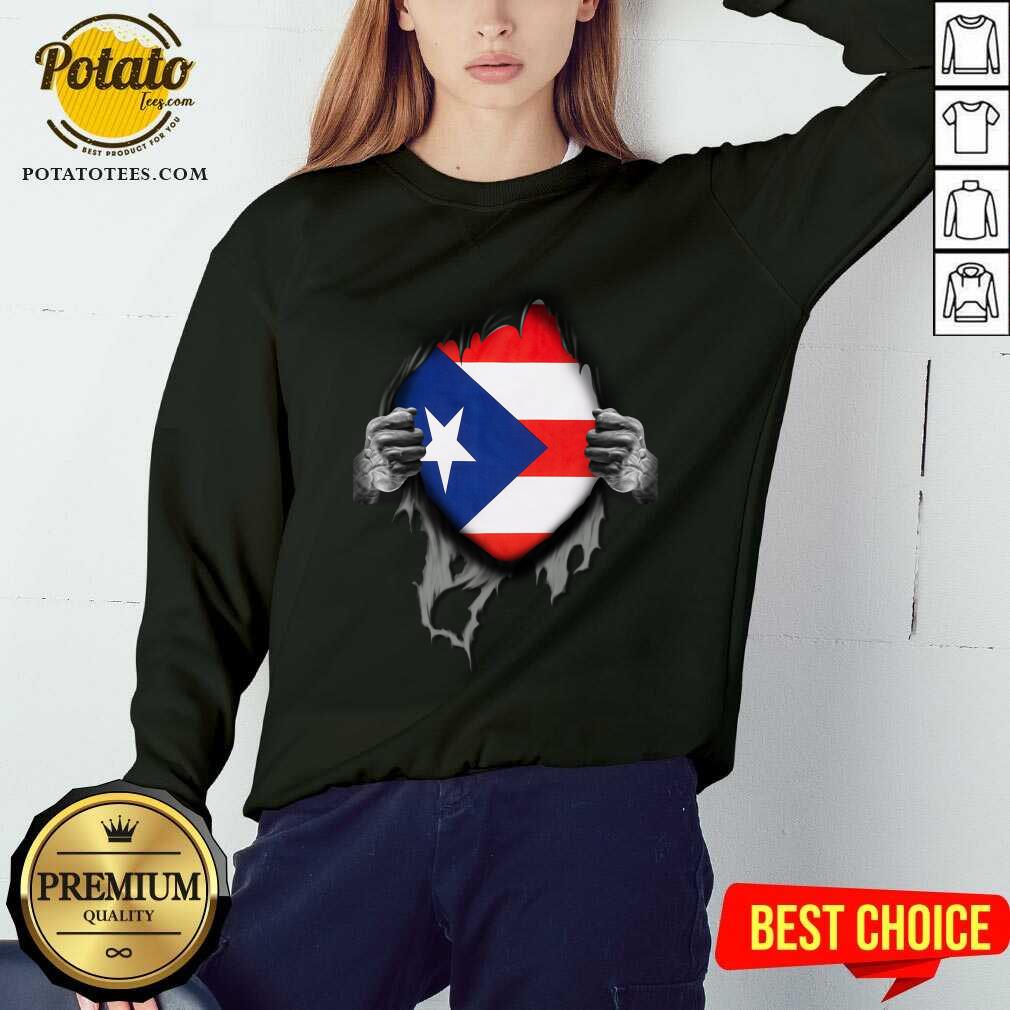 Super Puerto Rican Heritage Puerto Rico Roots USA Flag Shirt - Image 4