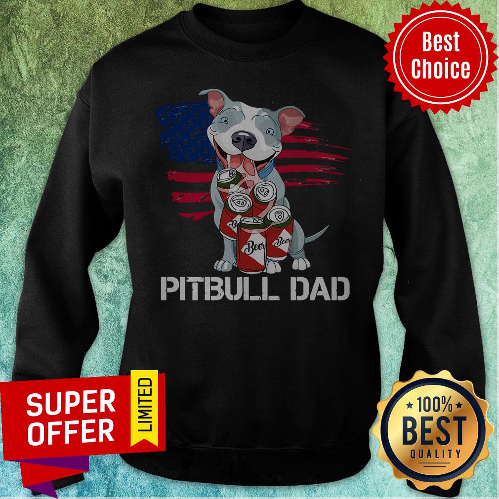 Awesome Pitbull Dad Beer Shirt - Image 2