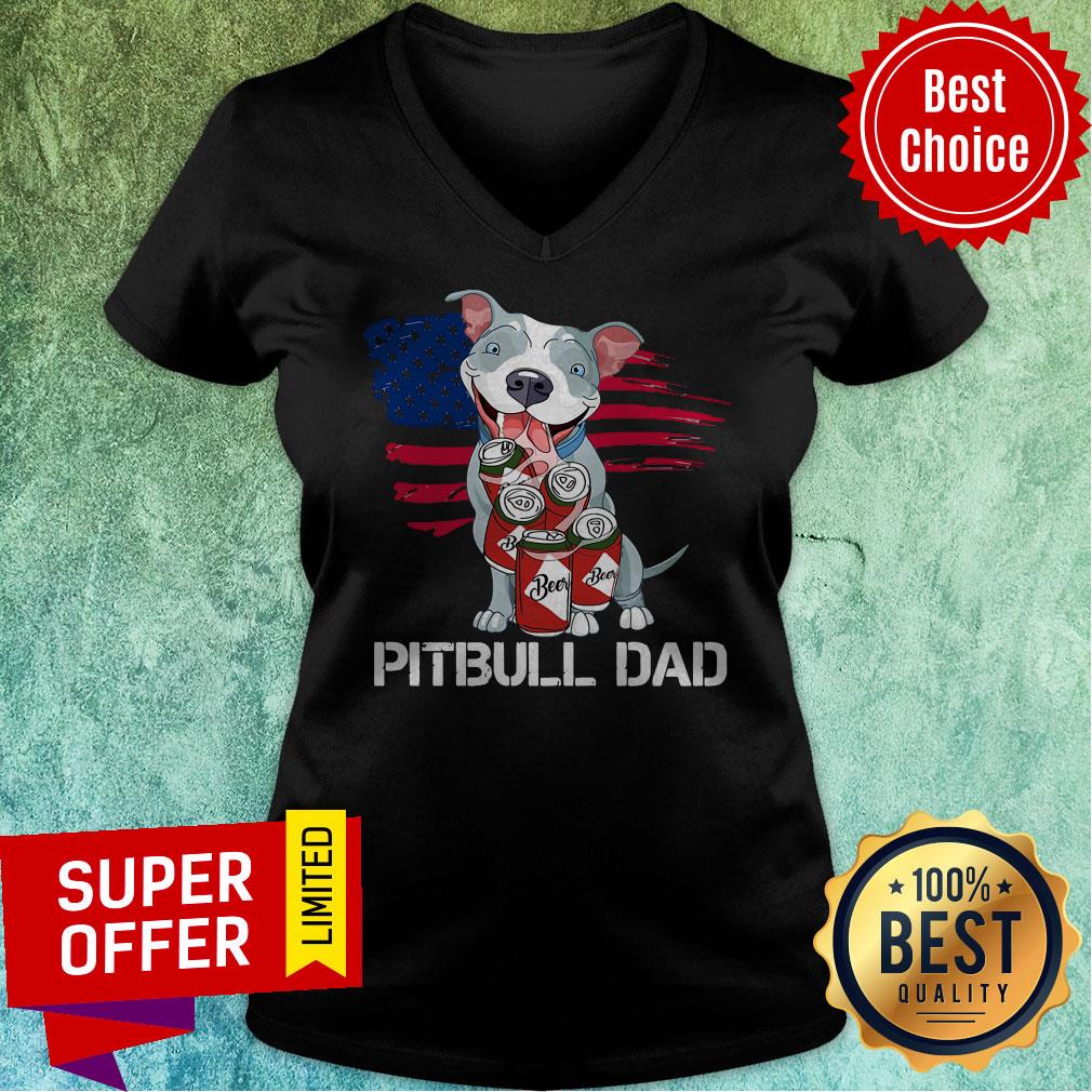Awesome Pitbull Dad Beer Shirt - Image 4