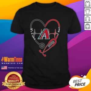 Official Arizona Diamondbacks Stethoscope Heartbeat It's A Work Of Heart T-Shirt