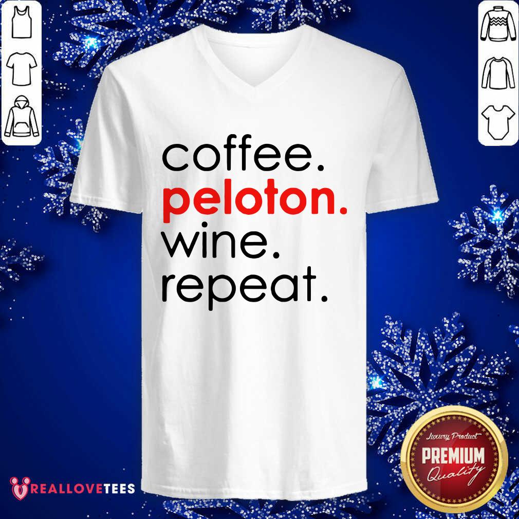 Love Cooffee Peloton Wine And Repeat Shirt - Image 5