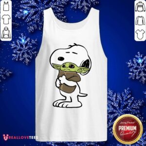Alternative view of Lovely Snoopy Hug Baby Yoda Shirt