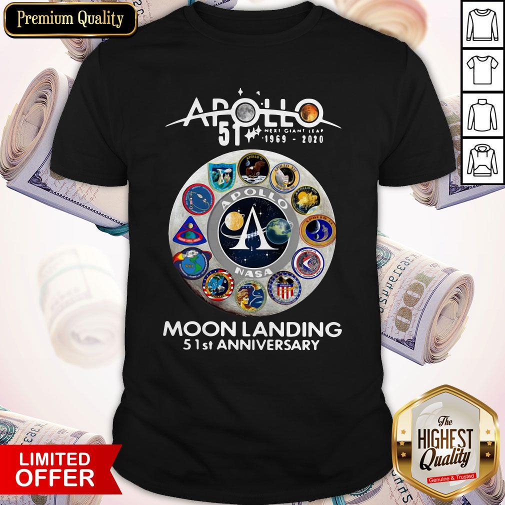 Official Apollo 51 1969-2020 Moon Landing 51st Anniversary Shirt