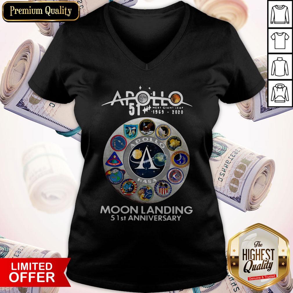 Official Apollo 51 1969-2020 Moon Landing 51st Anniversary Shirt - Image 4