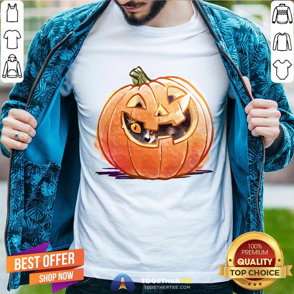 Cute Pumpkin Spice Kitty Cat Halloween Shirt