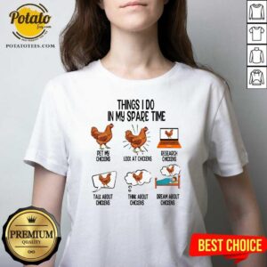 Alternative view of Original Things I Do In My Spare Time Chicken Animal Farm Shirt