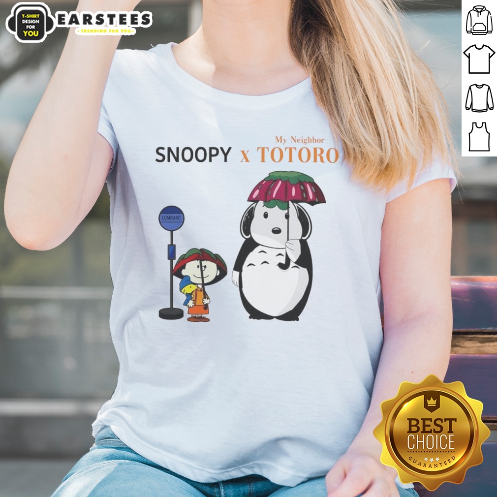 Awesome Snoopy Peanuts Charlie Brown Woodstock My Neighbor Totoro Snoopy X Totoro My Neighbor Shirt - Image 2