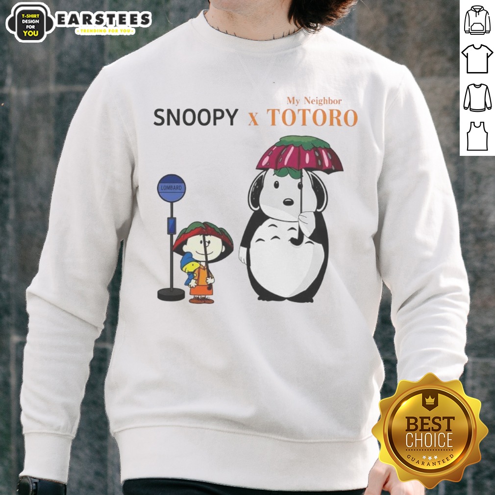 Awesome Snoopy Peanuts Charlie Brown Woodstock My Neighbor Totoro Snoopy X Totoro My Neighbor Shirt - Image 3