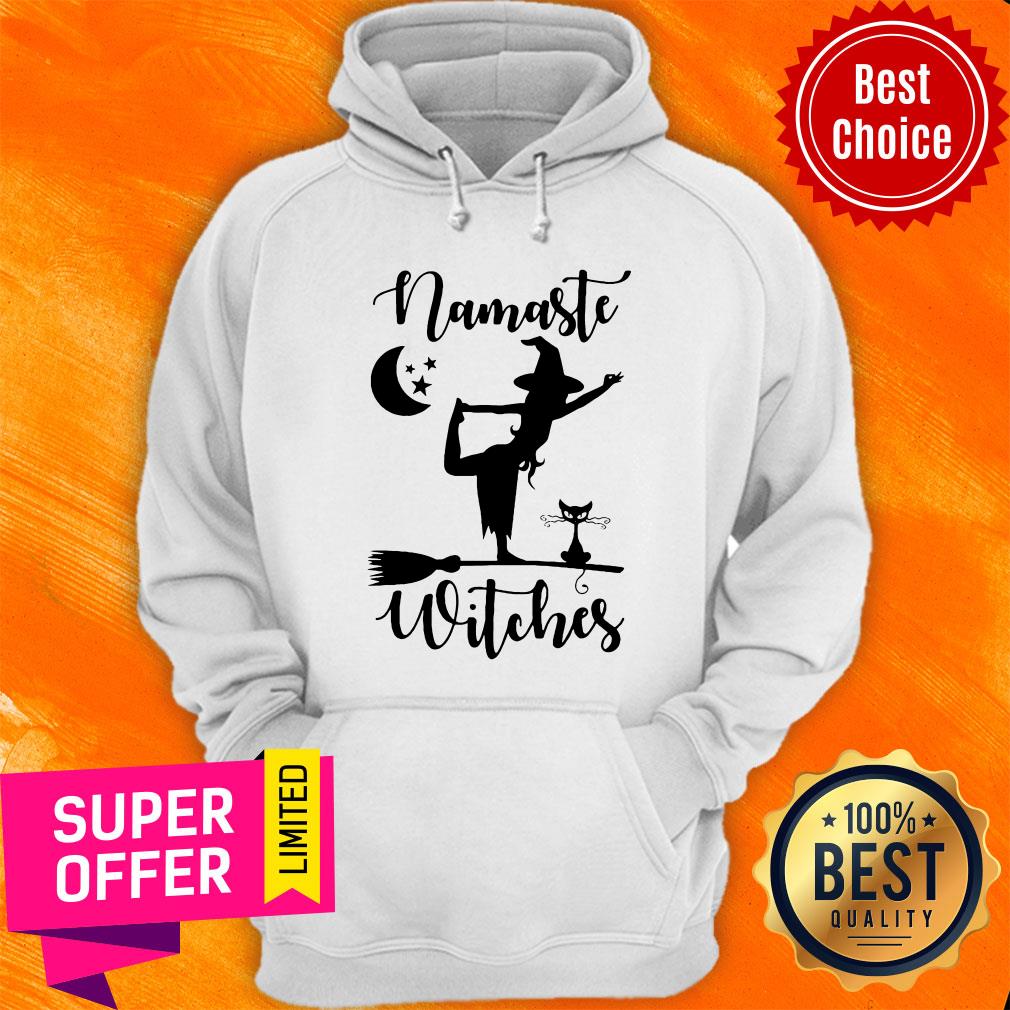 Namaste Witches Cat Halloween Shirt - Image 2