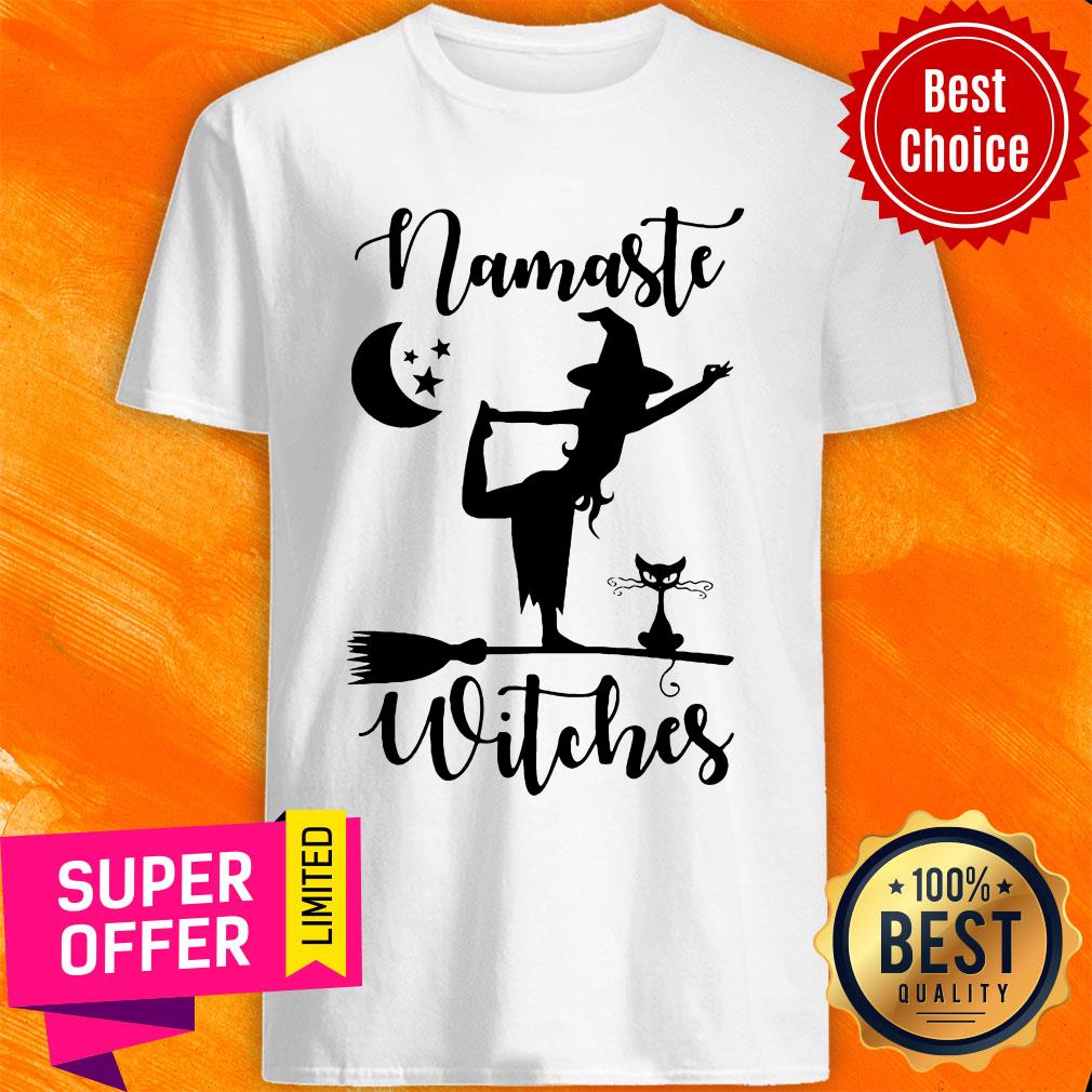 Namaste Witches Cat Halloween Shirt