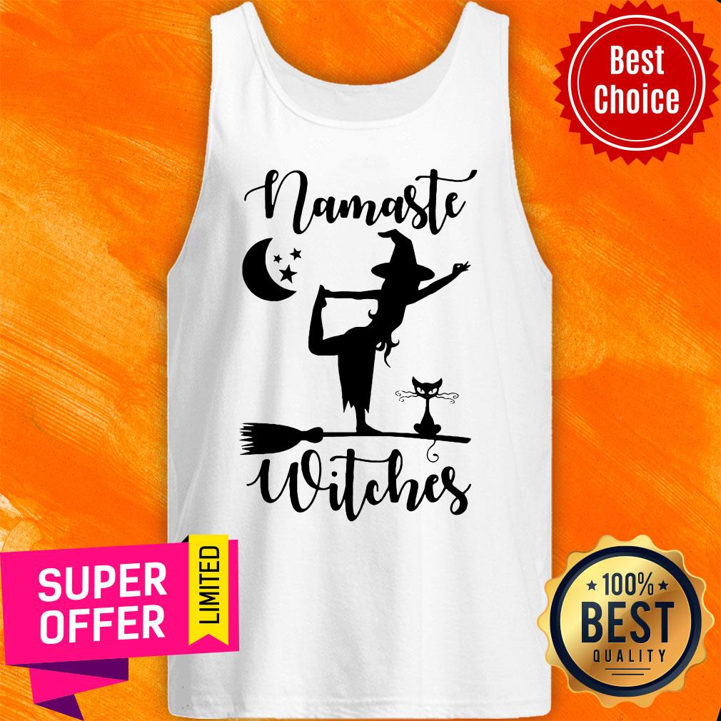 Namaste Witches Cat Halloween Shirt - Image 4