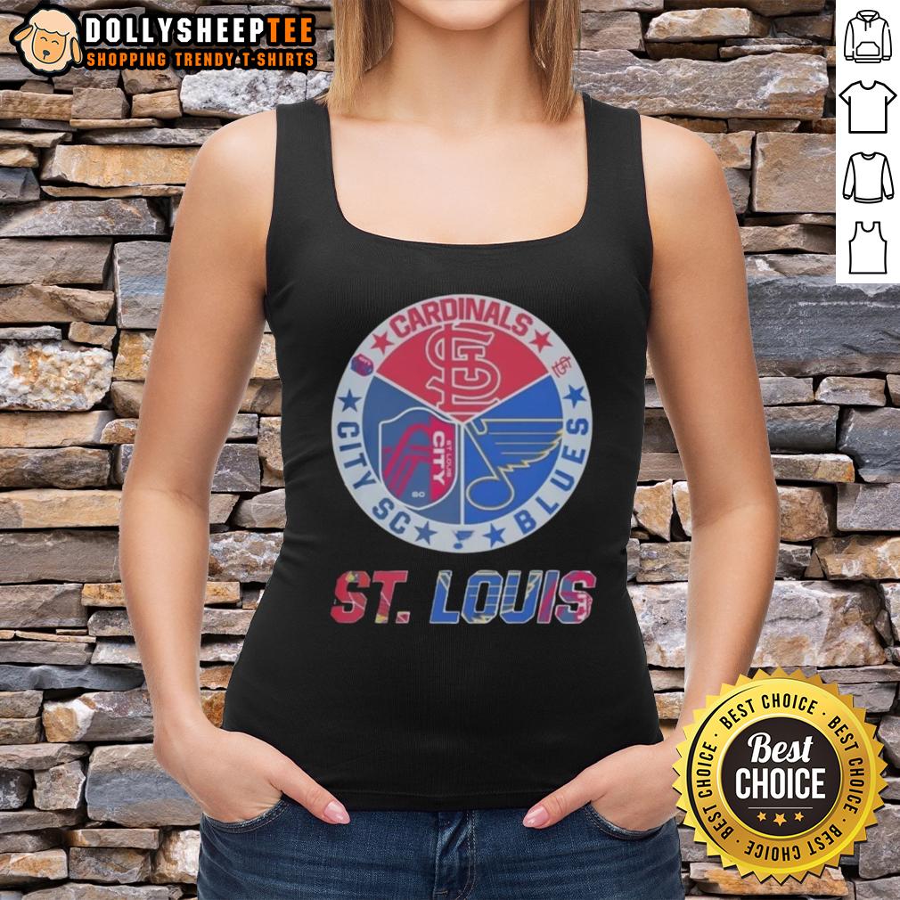 Nice St Louis Cardinals St Louis Blues St Louis City SC T-Shirt - Image 4