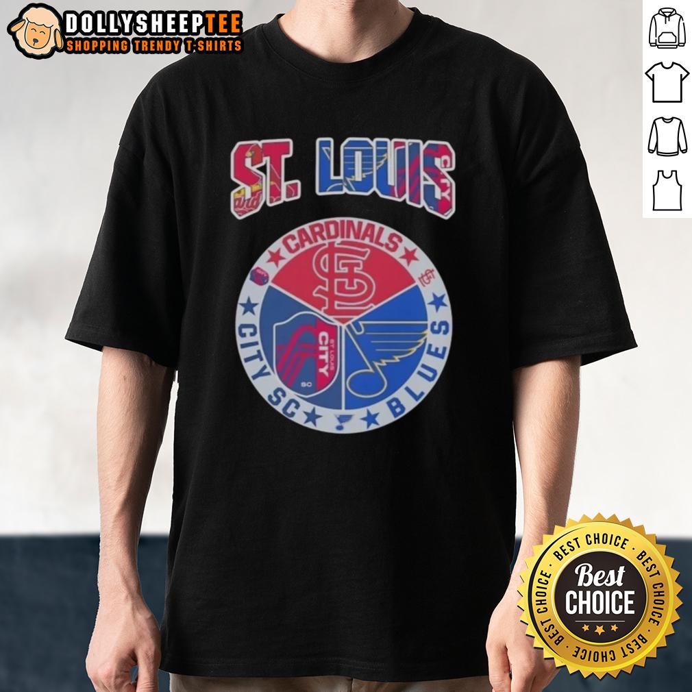 Nice St Louis In Top Cardinals St Louis Blues St Louis City SC T-Shirt