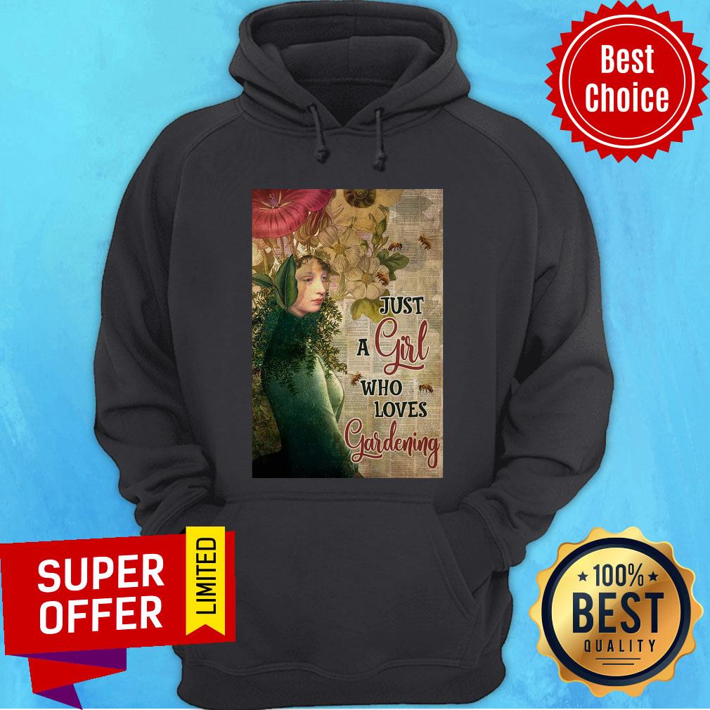 Funny Girl Flower Just A Girl Who Loves Gardening Shirt - Image 2