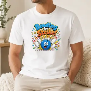 Hot Pretty Bowling For Strike Fun Cartoon Bowling Shirt