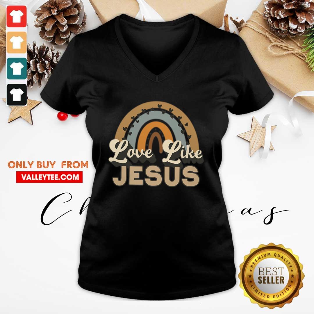 Rainbow Love Like Jesus Shirt - Image 3