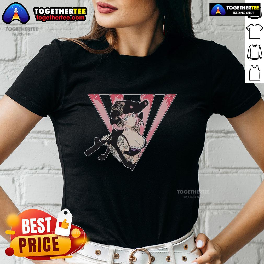 Nice Military Anime Girl Tactical Weapons Tattoo T-Shirt - Image 3