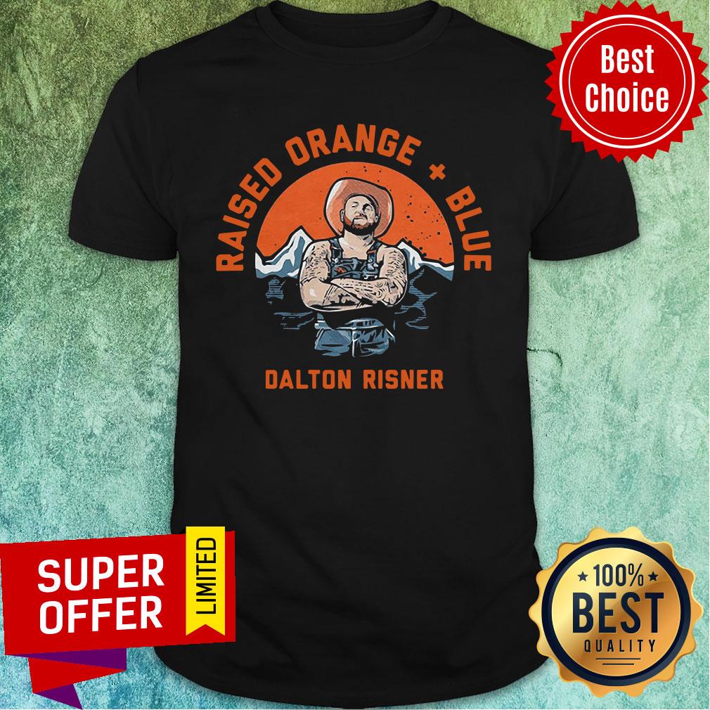 Official Dalton Risner Raised Orange And Blue Shirt