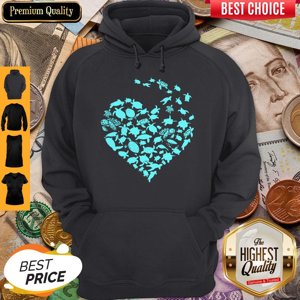 Official Love Sea Turtles Heart Shirt - Image 2