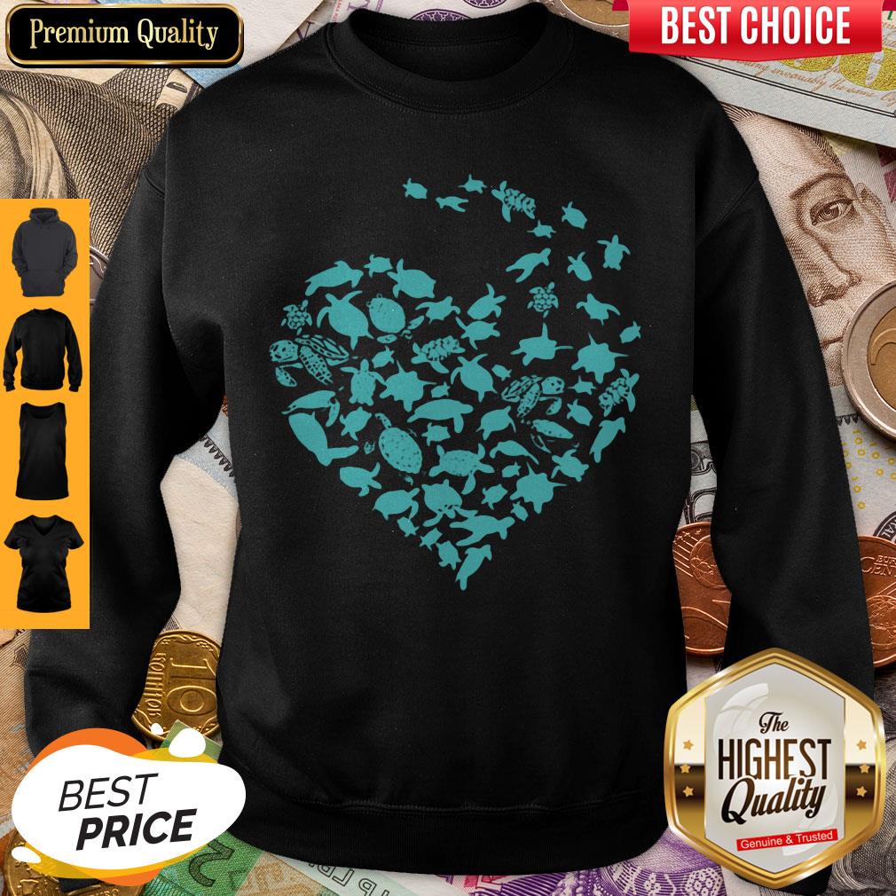 Official Love Sea Turtles Heart Shirt - Image 5