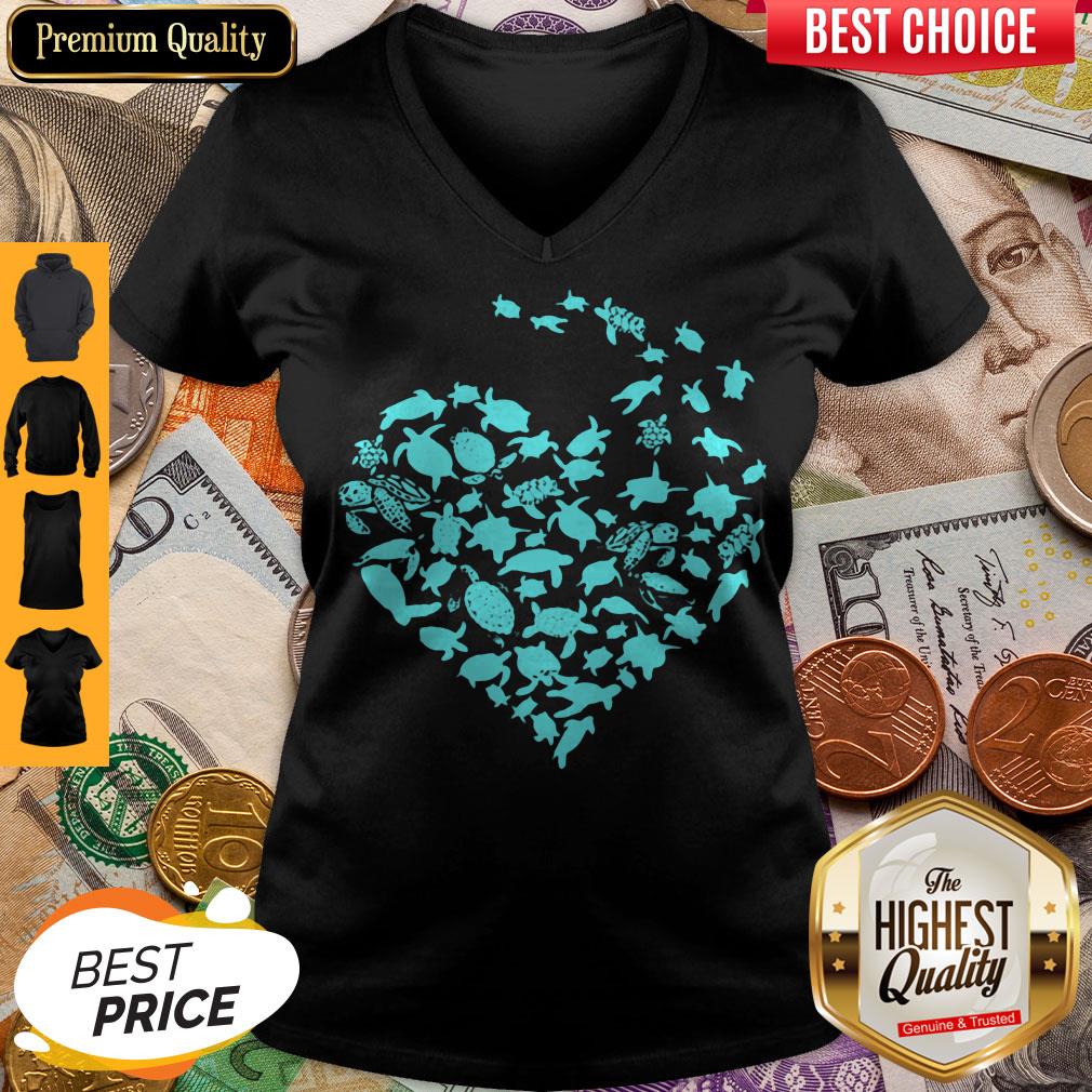 Official Love Sea Turtles Heart Shirt - Image 3