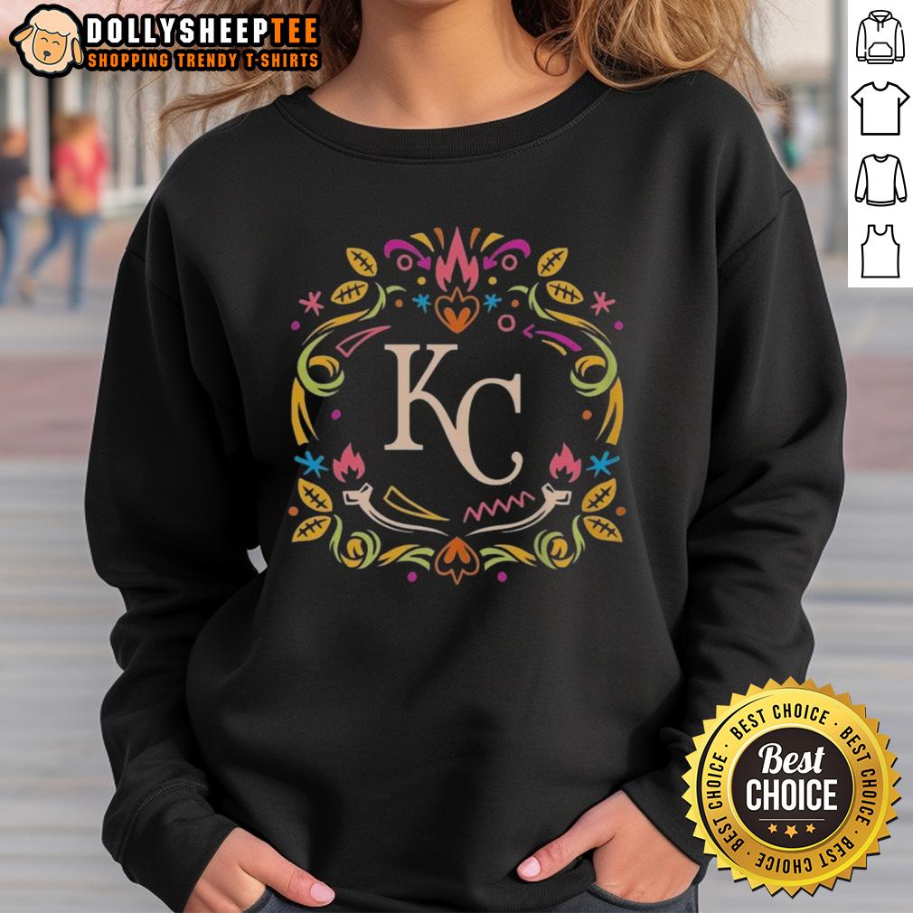 Pretty Kansas City Royals Día de los Muertos MLB Celebration T-Shirt - Image 5