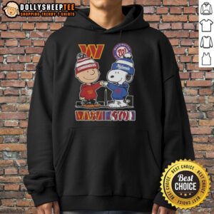 Alternative view of Top Snoopy And Charlie Brown Washington Sports Commanders X Nationals Skyline T-Shirt