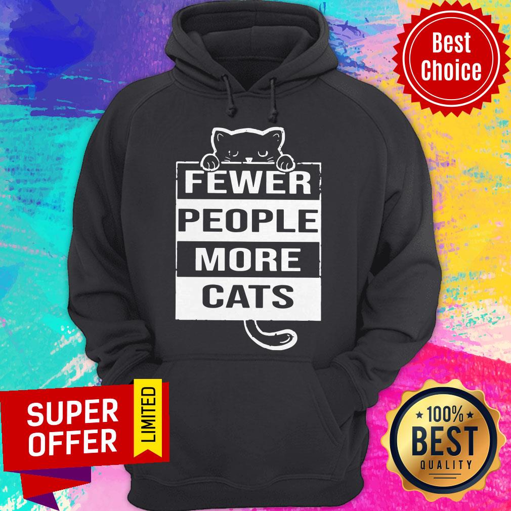 Nice Fewer People More Cats Shirt - Image 3