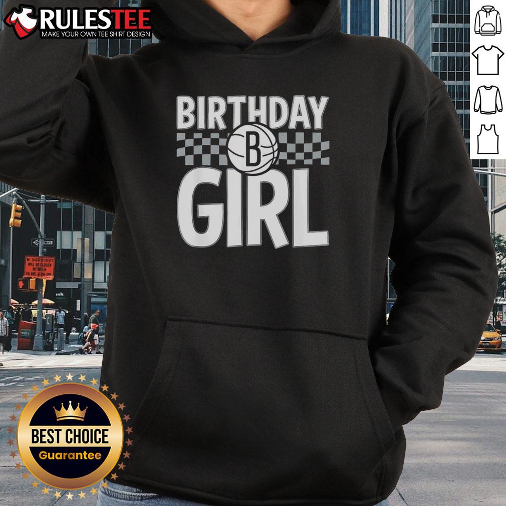 Awesome NBA Brooklyn Nets Birthday Girl Checkered Logo T-Shirt - Image 2