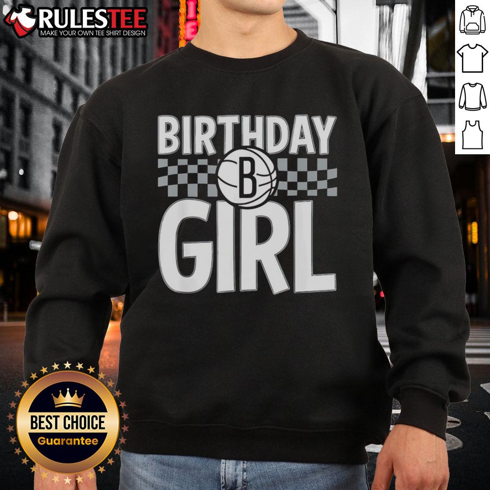 Awesome NBA Brooklyn Nets Birthday Girl Checkered Logo T-Shirt - Image 5