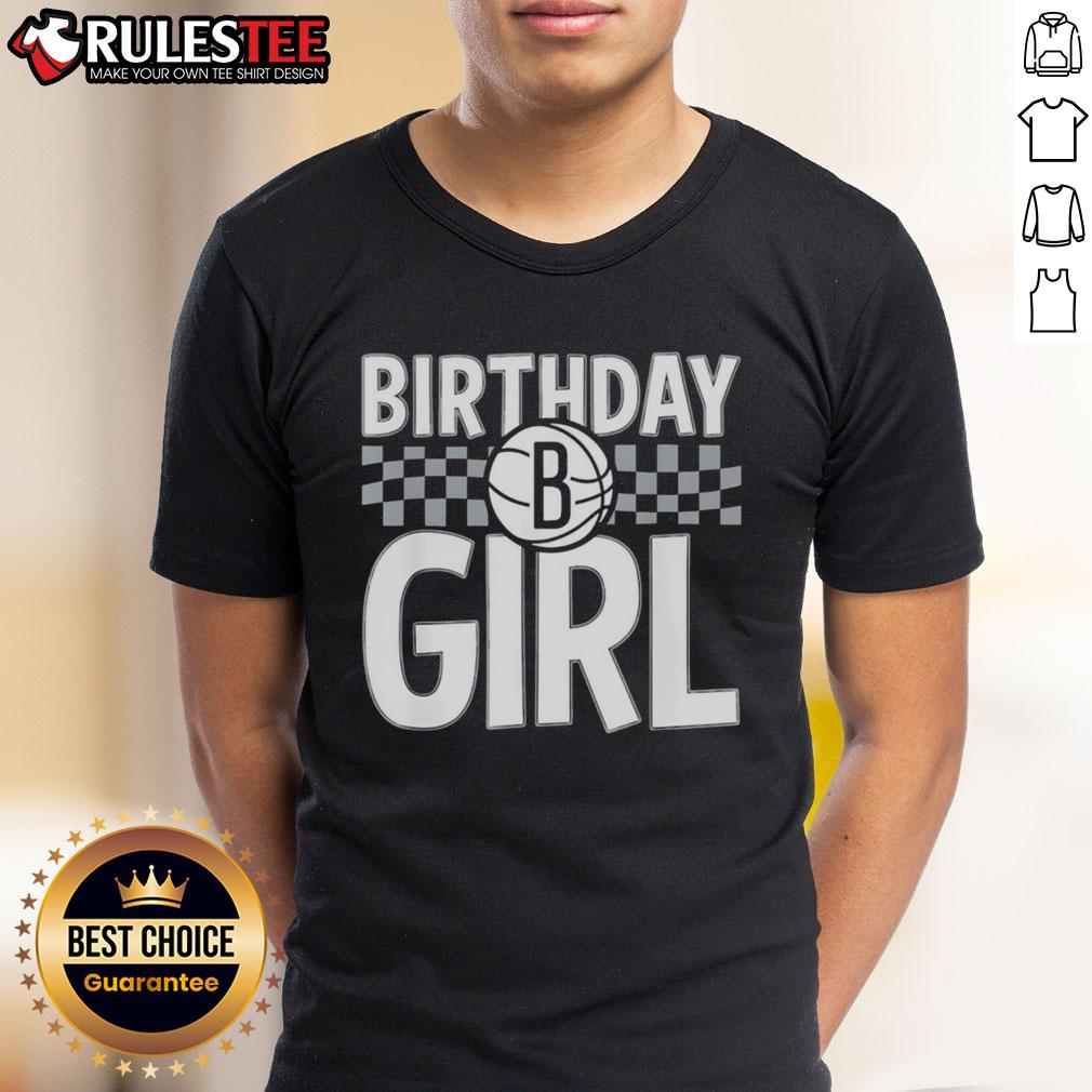 Awesome NBA Brooklyn Nets Birthday Girl Checkered Logo T-Shirt
