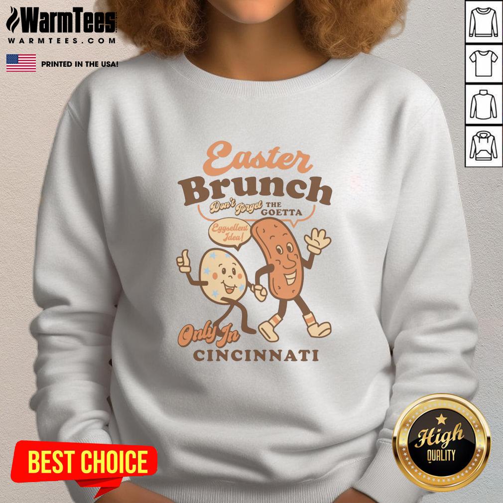Good Easter Brunch Goetta Egg Cartoon T-Shirt - Image 5