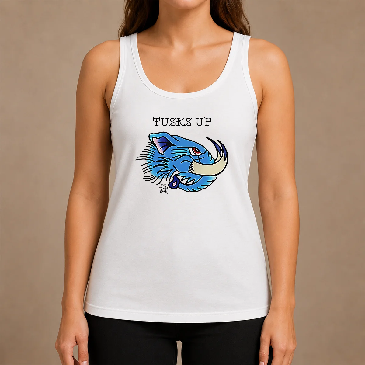 Pretty Tusks Up Blue Boar Head By Ghou Viscera Shirt - Image 3