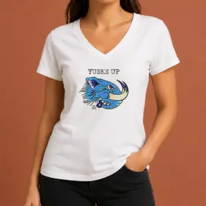 Alternative view of Pretty Tusks Up Blue Boar Head By Ghou Viscera Shirt