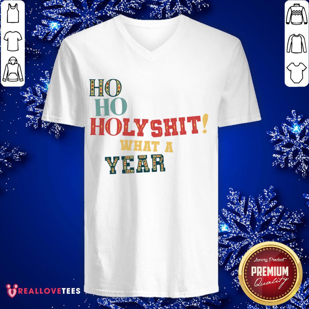 Awesome HoHo Holy Shit What A Year Shirt - Image 5