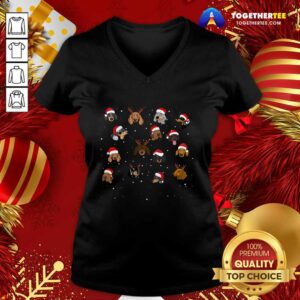 Alternative view of Cute Dogs Santa Merry Christmas Shirt