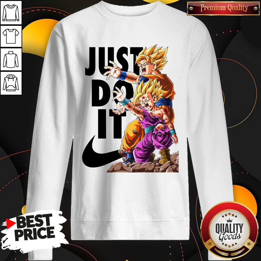 Goku And Gohan Kamehameha Nike Just Do It Shirt - Image 4