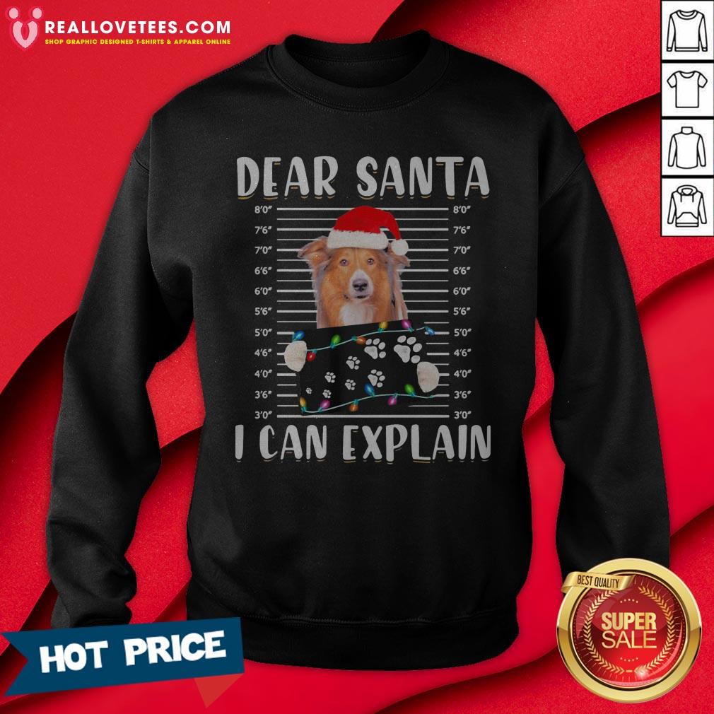 Nice Rough Collie Dear Santa I Can Explain Christmas Sweater Shirt - Image 3
