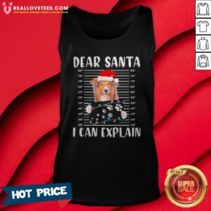 Alternative view of Nice Rough Collie Dear Santa I Can Explain Christmas Sweater Shirt