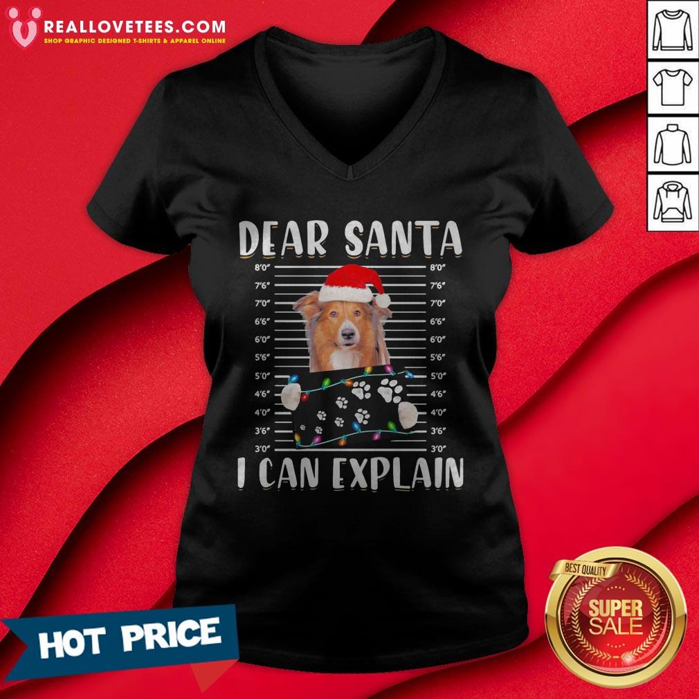 Nice Rough Collie Dear Santa I Can Explain Christmas Sweater Shirt - Image 5