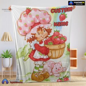 Official Cartoon Strawberry Shortcake Blanket Customize Blanket