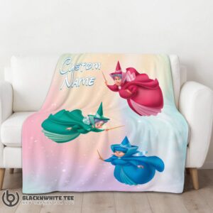 Alternative view of Perfect Disney Sleeping Beauty Three Good Fairies Blanket Fleece Customized Blanket