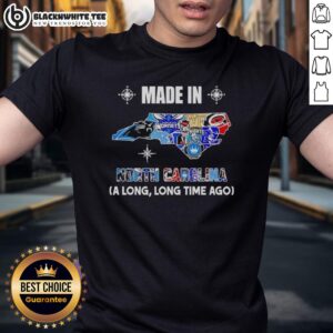 Premium Made In North Carolina A Long Long Time Ago State Mashup Logo Teams T-Shirt