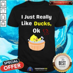Great Valentine'S Day For Girls I Just Really Like Ducks Ok Essential T-Shirt