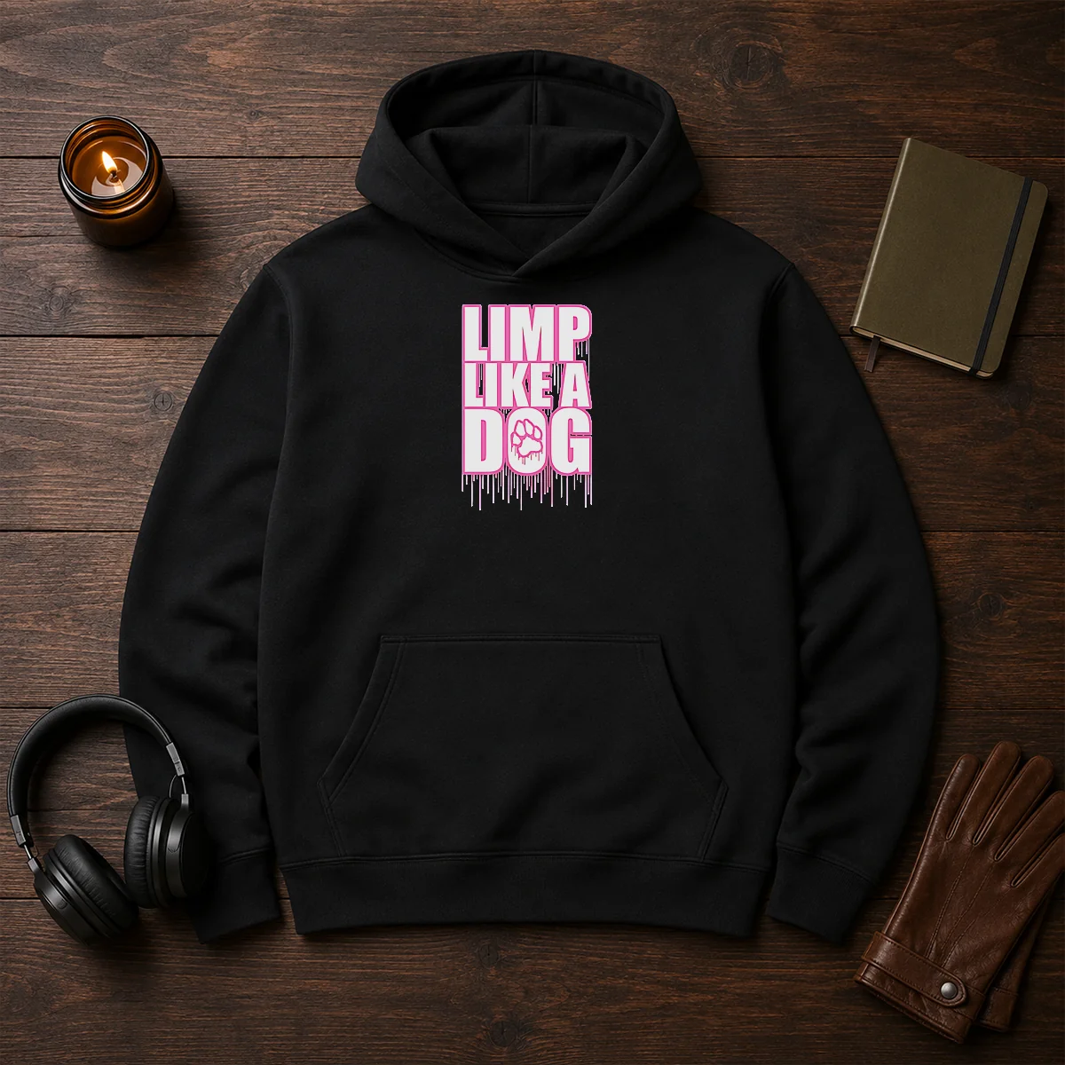 Official Limp Like A Dog Paw Print Shirt - Image 5