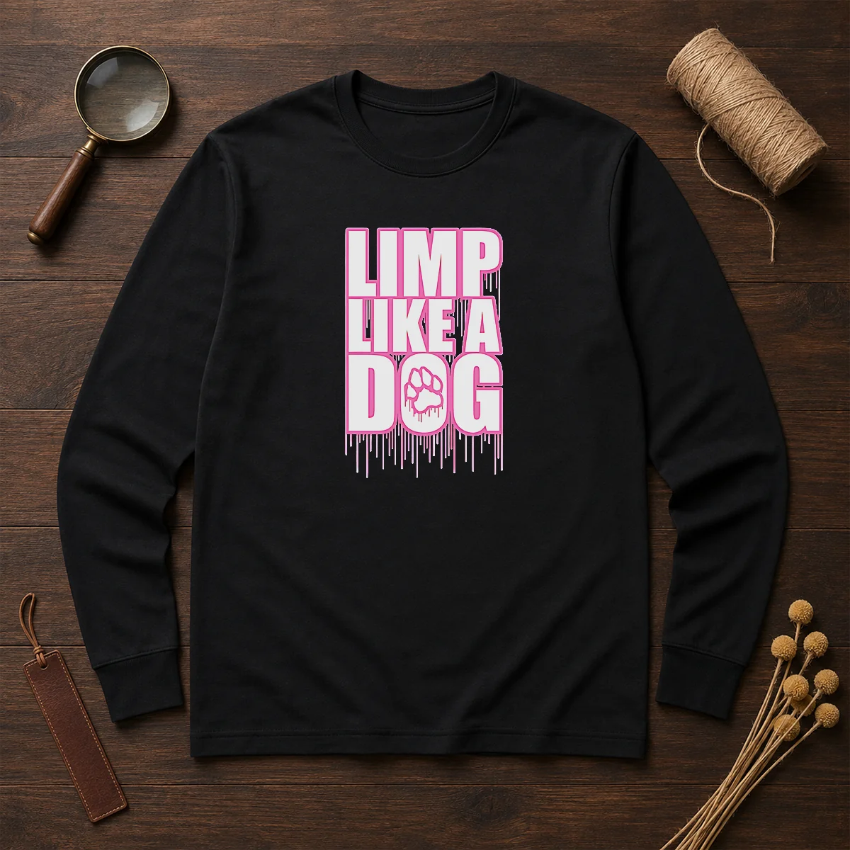 Official Limp Like A Dog Paw Print Shirt - Image 6