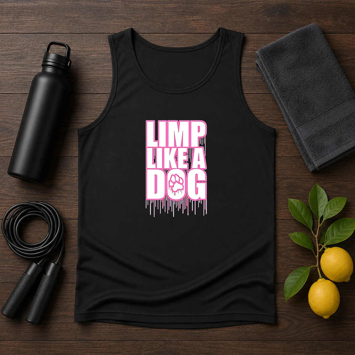 Official Limp Like A Dog Paw Print Shirt - Image 3
