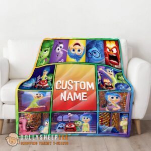 Alternative view of Perfect Disney Inside Out Colorful Collage Blanket Fleece Customized Blanket