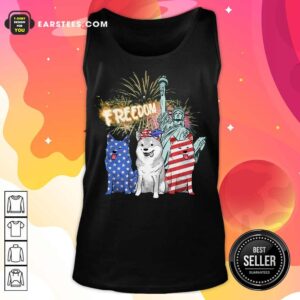 Alternative view of Hot Freedom Shiba Inu Statue Of Liberty USA Flag Shirt
