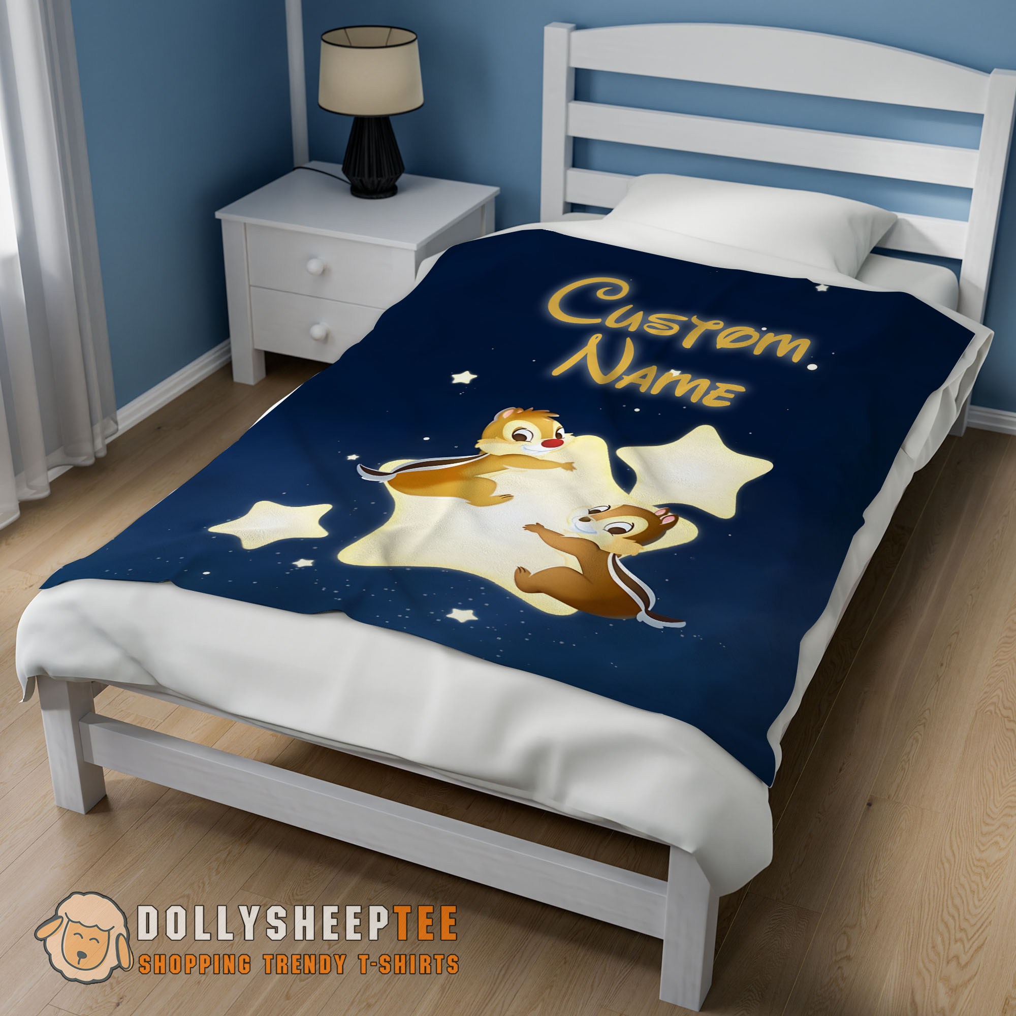 Perfect Disney Cartoon Chip And Dale Cute Blanket Fleece Customized Blanket - Image 2